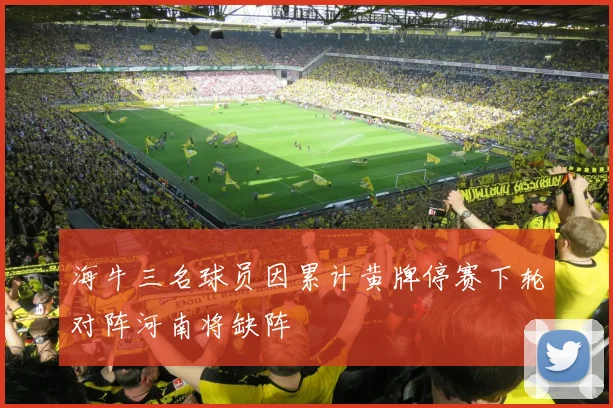 海牛三名球员因累计黄牌停赛下轮对阵河南将缺阵
